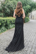 Load image into Gallery viewer, Long Sweetheart Appliques Side Split Prom Dress
