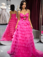 Load image into Gallery viewer, Sweetheart Pink Prom Dress with Bows