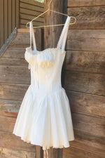 Load image into Gallery viewer, Vintage White Short Dress
