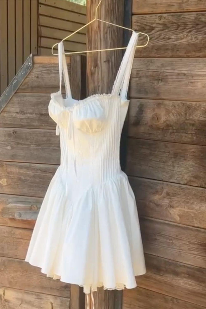 Vintage White Short Dress