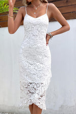 Load image into Gallery viewer, White Lace Midi Dress