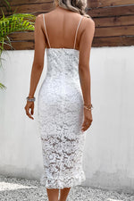 Load image into Gallery viewer, White Lace Midi Dress
