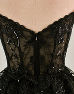 Load image into Gallery viewer, A-Line Lace Tiered Corset Homecoming Dress
