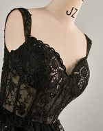 Load image into Gallery viewer, A-Line Lace Tiered Corset Homecoming Dress
