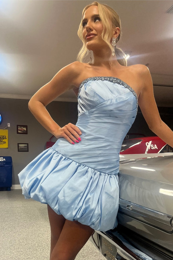 Cute A line Pink Homecoming Dress