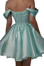 Load image into Gallery viewer, Off the Shoulder Ruched Short Homecoming Dress
