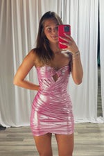 Load image into Gallery viewer, Sheath Sweetheart Homecoming Dress with Keyholes
