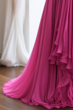 Load image into Gallery viewer, Pleated Sweetheart Pink Prom Dress
