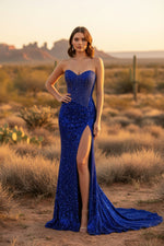 Load image into Gallery viewer, Shiny Sweetheart Prom Dress with Beads
