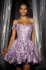Load image into Gallery viewer, A line Lilac Corset Homecoming Dress
