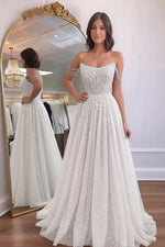 Load image into Gallery viewer, Glitter A line Off the Shoulder Prom Dress