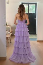 Load image into Gallery viewer, Sweetheart Sexy Tiered Long Prom Dress With Slit
