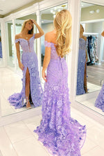 Load image into Gallery viewer, Sheer Corset Bodice Prom Dress with 3D Flowers
