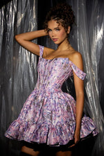 Load image into Gallery viewer, A line Lilac Corset Homecoming Dress
