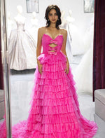 Load image into Gallery viewer, Sweetheart Pink Prom Dress with Bows
