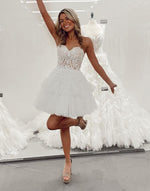 Load image into Gallery viewer, A-Line Cute Sweetheart Tulle Homecoming Dress
