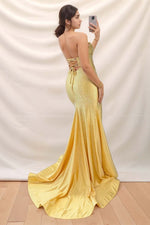 Load image into Gallery viewer, Strapless Slim Fit Prom Dress with Beads
