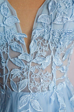 Load image into Gallery viewer, Light Blue Prom Dress with Appliques
