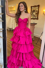 Load image into Gallery viewer, Sweetheart Pink Corset Prom Dress
