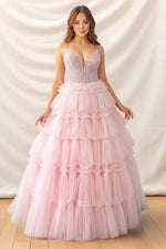 Load image into Gallery viewer, Cute Light Pink Tulle Prom Gown
