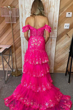 Load image into Gallery viewer, Ruffled Prom Dress with Sleeves
