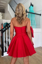 Load image into Gallery viewer, A-Line Strapless Homecoming Dress with Bow
