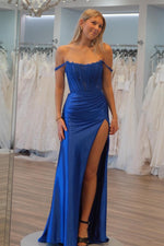 Load image into Gallery viewer, Fitted High Side Slit Prom Dress
