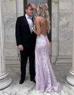 Load image into Gallery viewer, Sequin Side Slit Prom Dress with 3D Flowers
