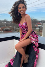 Load image into Gallery viewer, Corset Ruffle Prom Dress with Sequin
