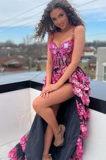 Load image into Gallery viewer, Corset Ruffle Prom Dress with Sequin
