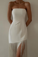 Load image into Gallery viewer, Strapless Graduation Dress with Tassel
