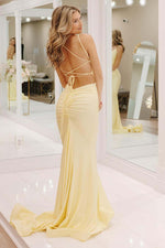 Load image into Gallery viewer, Fitted Open Back Ruched Prom Dress

