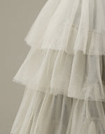 Load image into Gallery viewer, Light Grey Tiered Tulle Princess Prom Dress