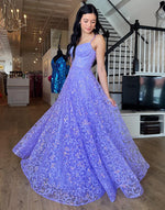Load image into Gallery viewer, Tulle Lavender Unique Prom Dress
