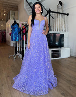 Load image into Gallery viewer, Tulle Lavender Unique Prom Dress
